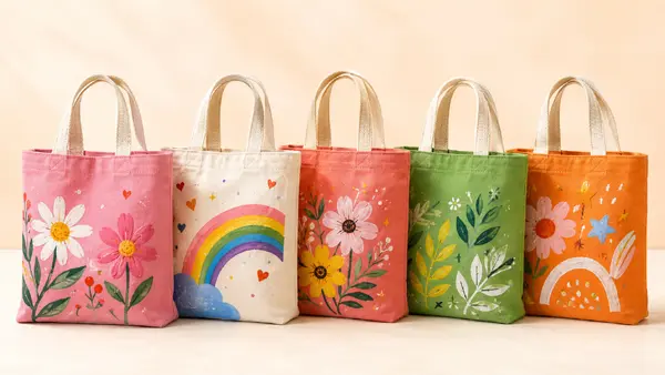 Colourful return gift bags for children