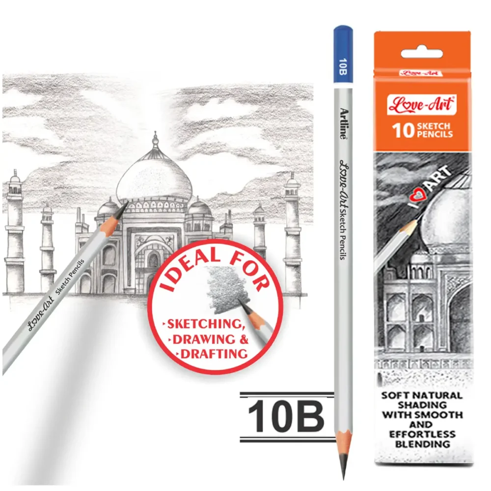 Sketch Pencils - Pack of 10, 10B