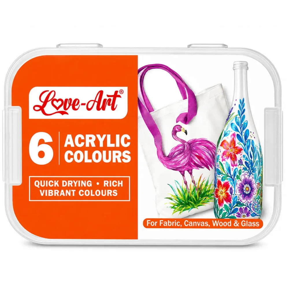 Acrylic Colours - Pack of 6