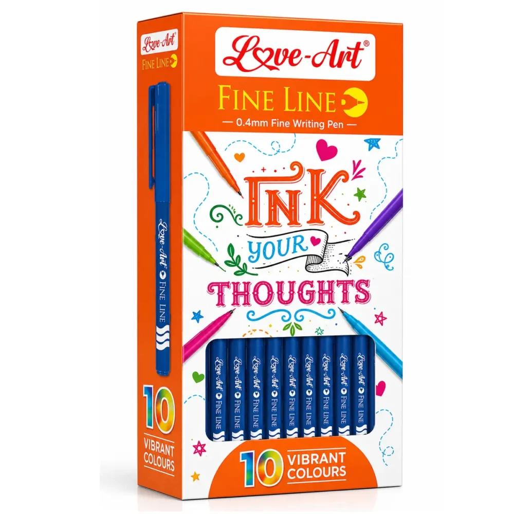 Fine Line Pens - Pack of 10, Blue