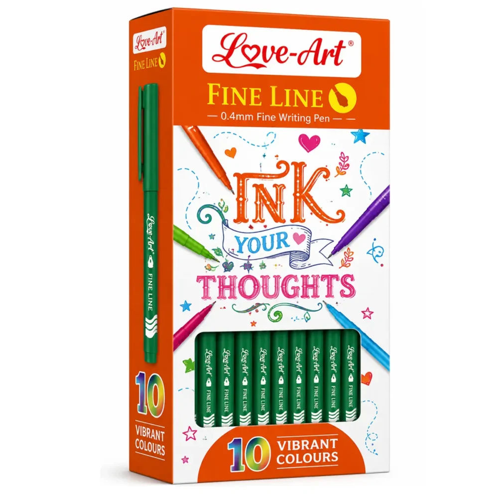Fine Line Pens - Pack of 10, Green